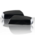 Set of 2 Top Half Mirror Covers for 2019 GMC Sierra 1500 LD Classic -Gloss Black