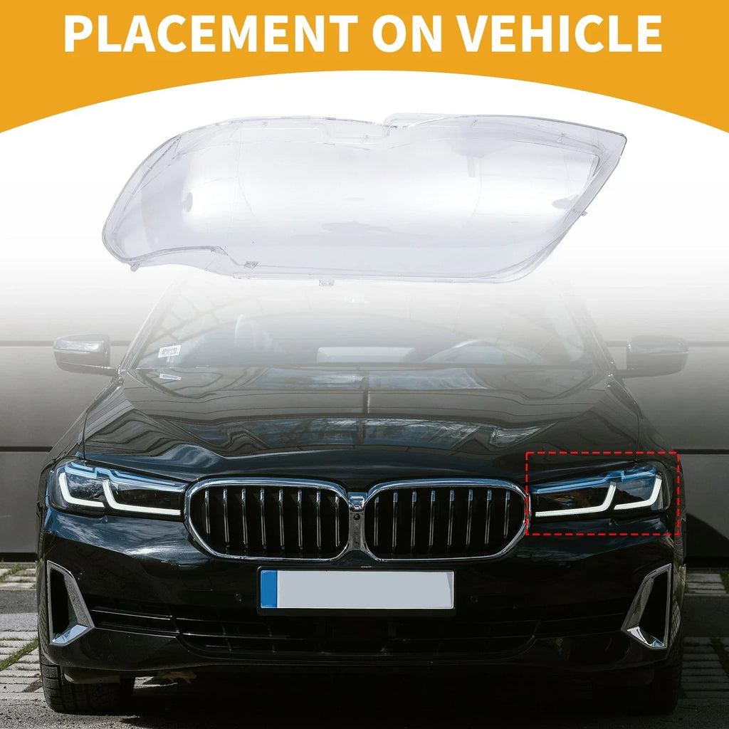 1 Pc Front Left Headlight Lens Cover for BMW X5 (2004-2006) Clear