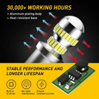 2X LED Reverse Backup Light Bulbs for AUXITO (6000K)