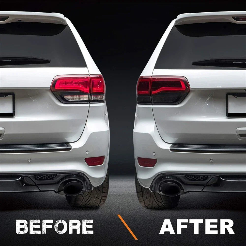 8x Smoke Rear Tail Light Tint Film for Jeep Grand Cherokee (2014-2021)
