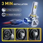 2X 9012 LED Headlight Bulbs Kit for A1 (2010–2020) 48000LM 6500K High/Low Beam