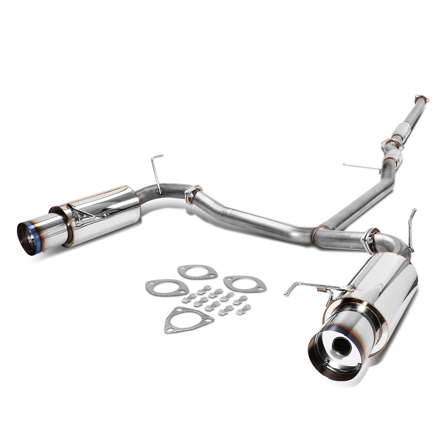 Dual Burnt Tip Stainless Steel Catback Exhaust for Honda Accord V6 (1998–2002)