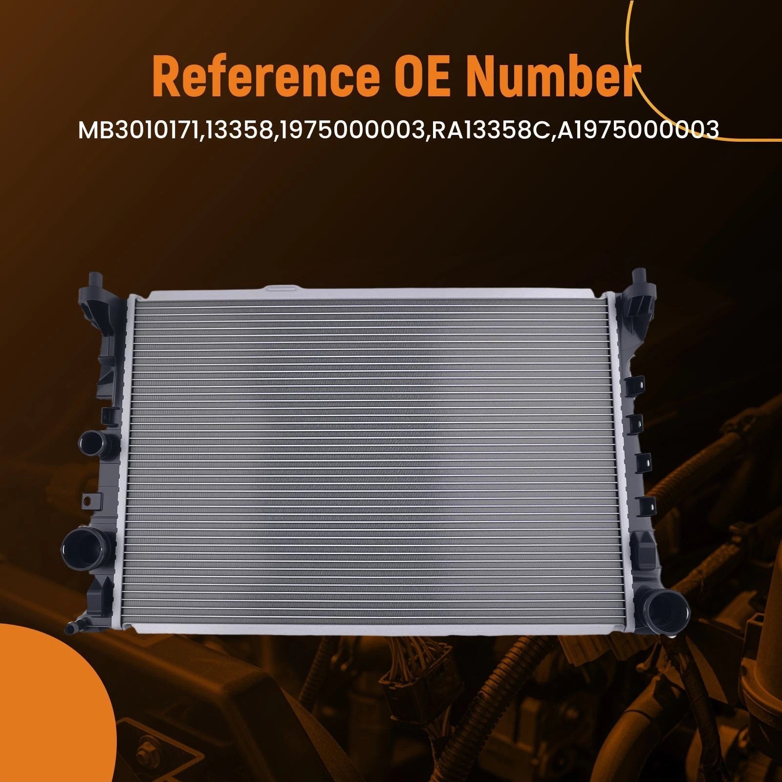 Cooling Radiator Assembly for Mercedes-Benz C63 E63 AMG (2008–2016) Aluminum