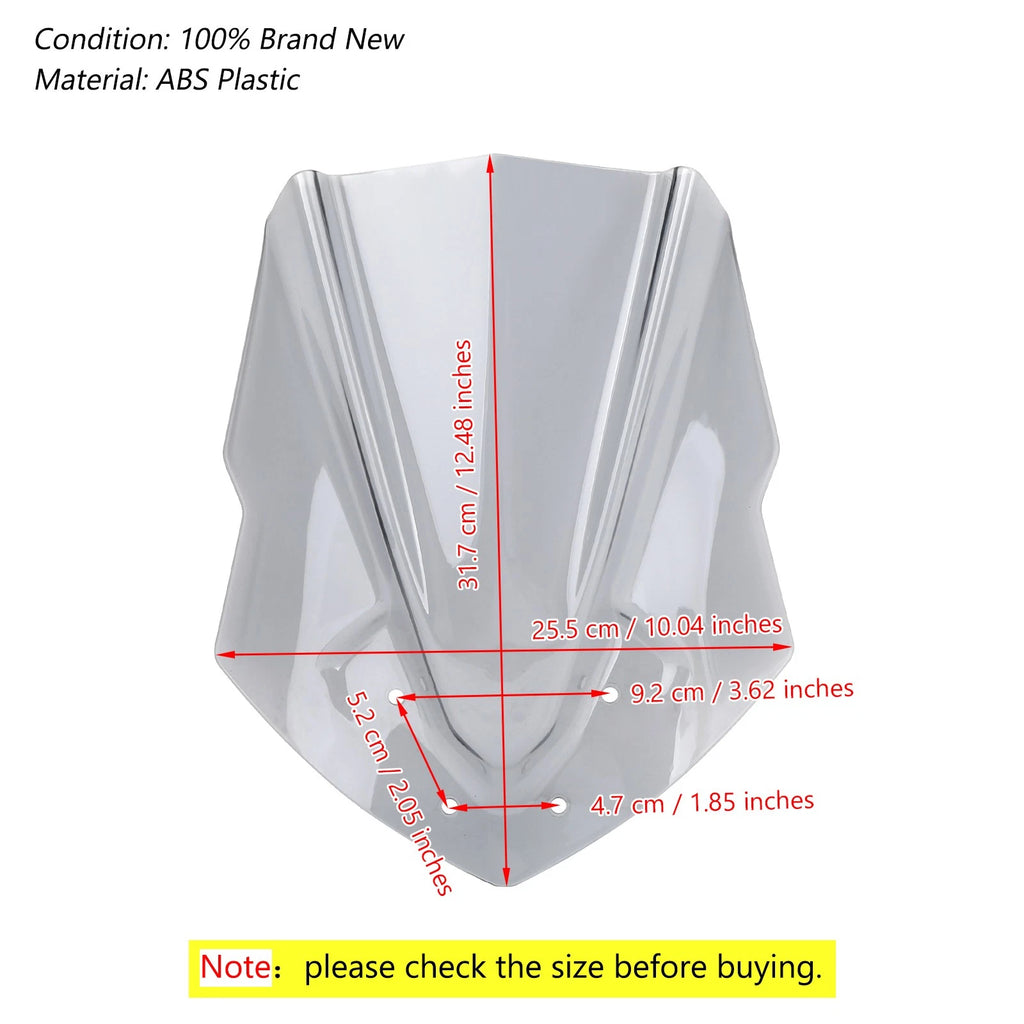 ABS Windshield for Yamaha MT125 (2015–2019) Gray