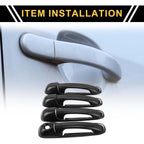 Set of 4 Exterior Door Handle Covers for Dodge Ram 1500  Carbon Fiber