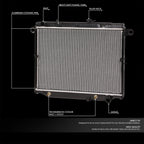 2-Row Aluminum Radiator for Toyota Land Cruiser 1998–2007 - 2282