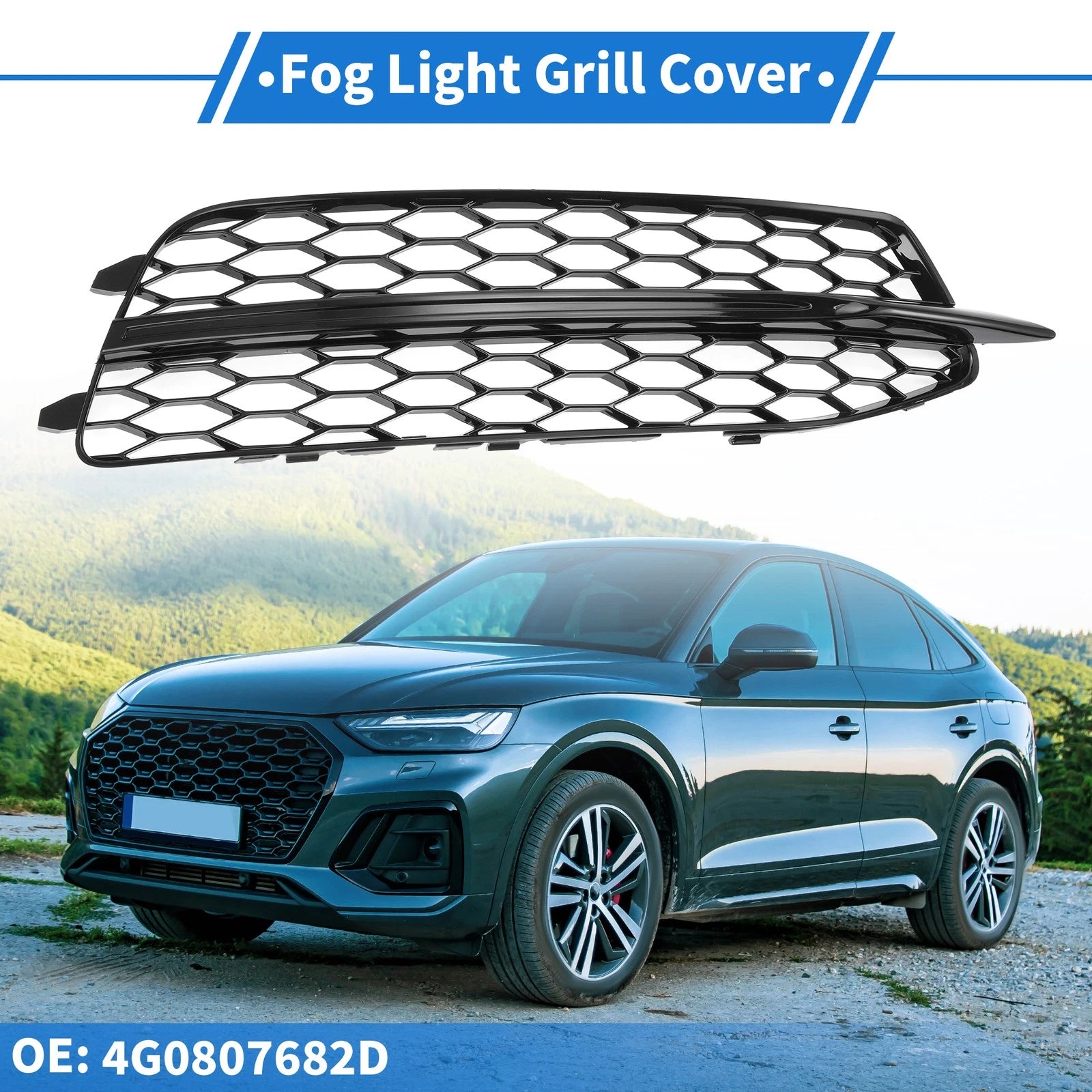 1pc Fog Light Grill for Audi A6 C7 (2011–2014) No. 4G0807682D