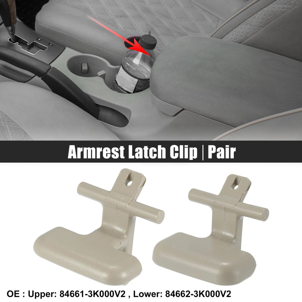 Pair Armrest Latch Clip for Hyundai Sonata (2009–2010) 84661-3K000V2 Beige