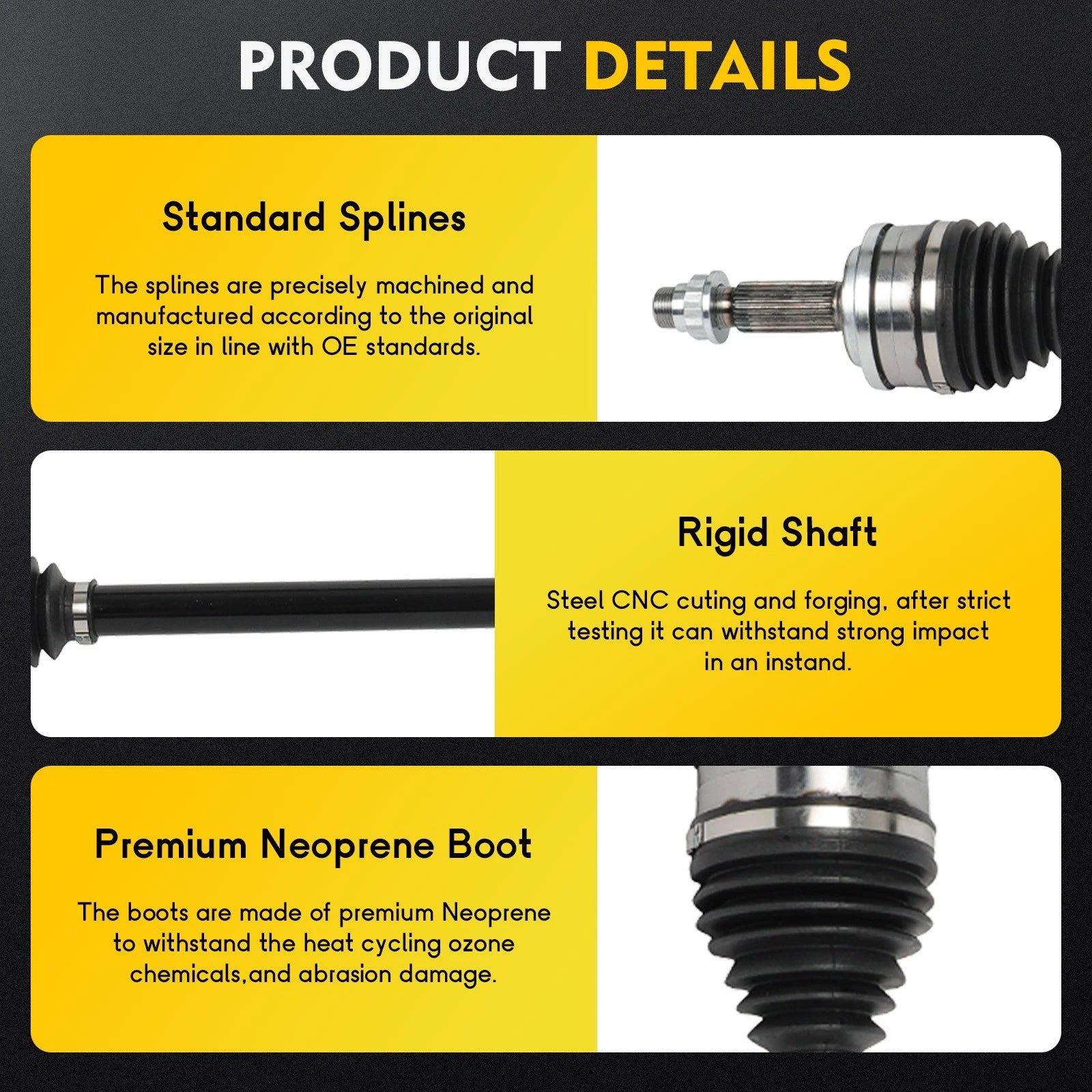 Front CV Axle Shaft Assembly for Toyota RAV4 (2019–2023)