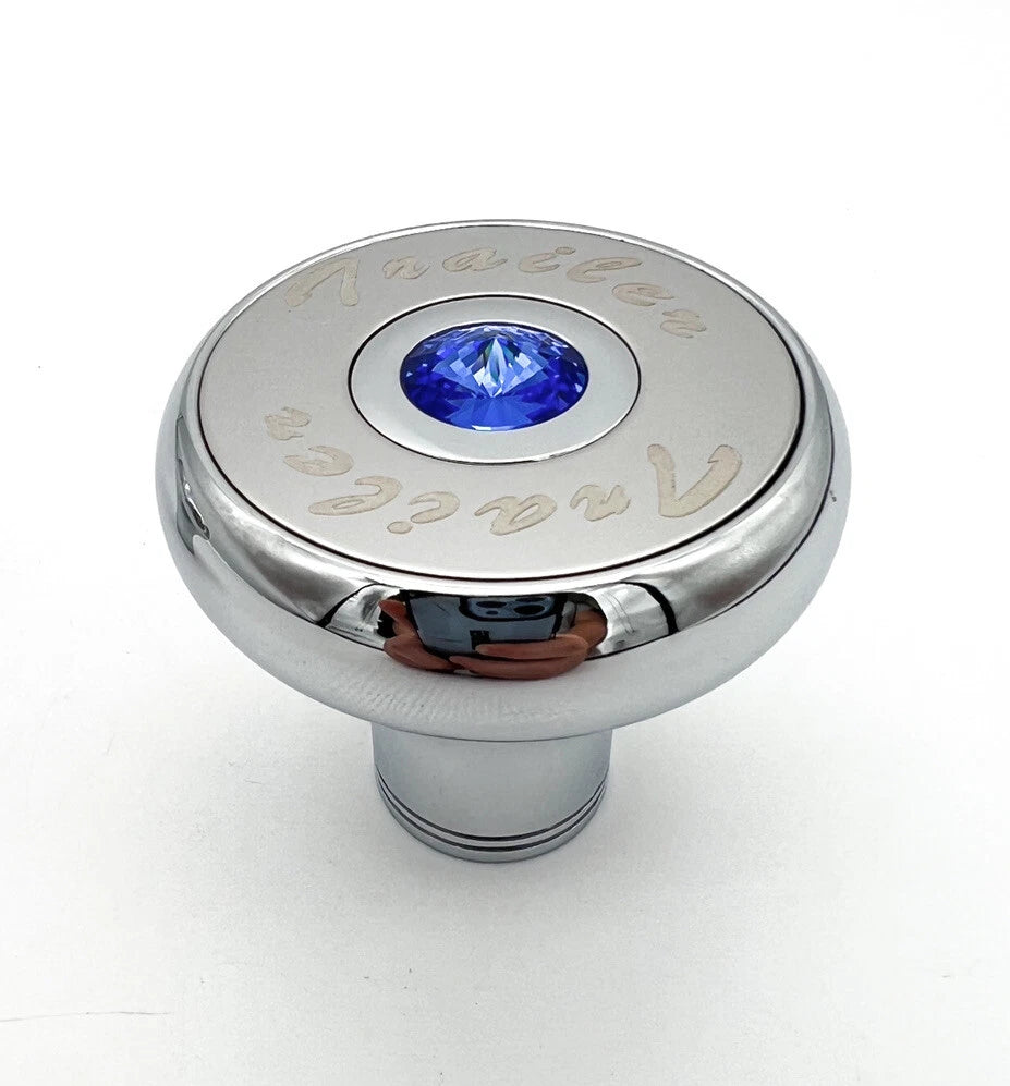 Air Valve Knob Heavy Duty for Peterbilt Kenworth Chrome Blue Diamond (—)