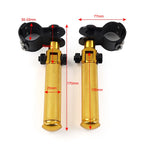 CNC Foot Pegs for Universal Motorcycle (30-33mm) - Folding Gold