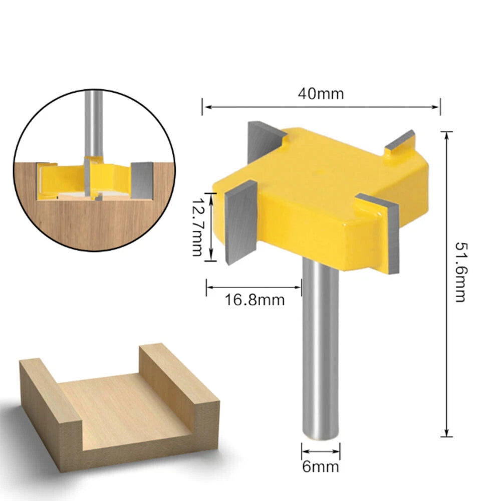 1/4 CNC Spoilboard Surfacing Router Bit for Woodwork Slab Flattening
