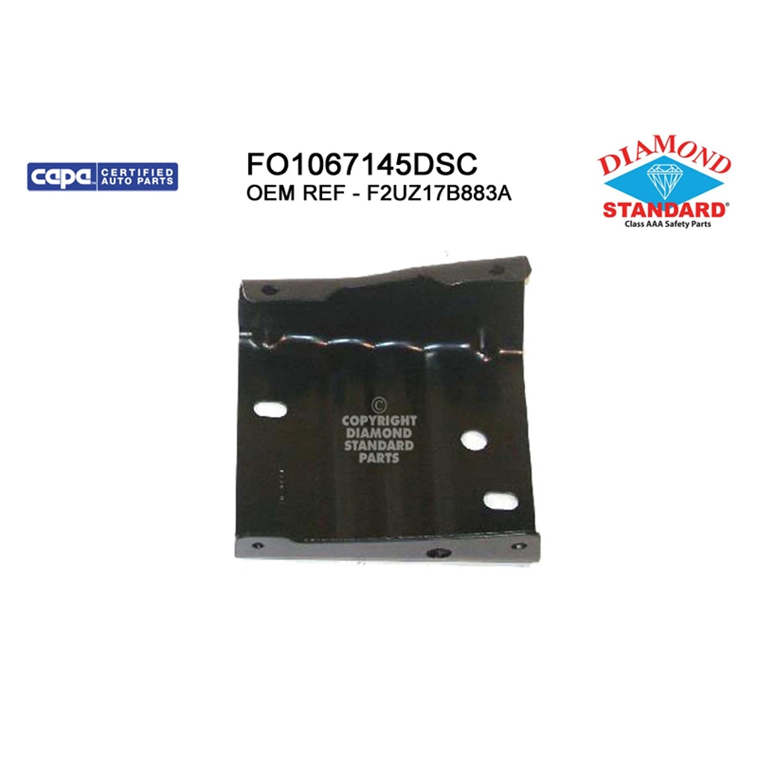 Replacement Steel Passenger Side Front Bumper Isolator Bracket