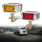 2X Dual Face Amber Red 12 LED Turn Signal Marker Lights for Truck