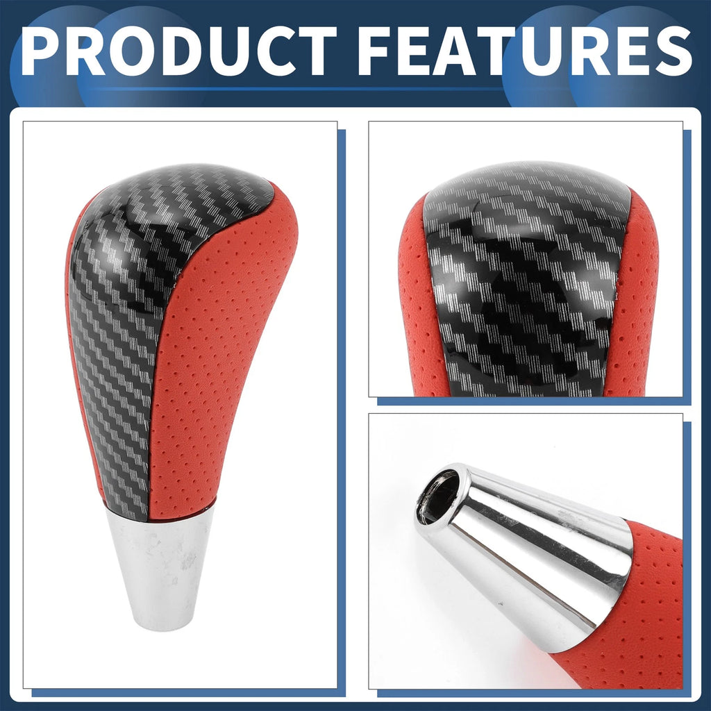 Automatic Gear Shift Knob for Toyota 4Runner (2003–2021) Faux Leather Black Red