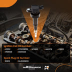 4X Ignition Coils & 4X Iridium Spark Plugs for Hyundai Accent Veloster (2011–2019)