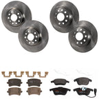 Set of 4 Brake Disc and Pad Kits for VW Q3 (2015)