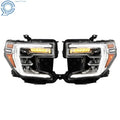 Full LED Headlights for GMC Sierra 1500 (2019–2021) Chrome Right + Left