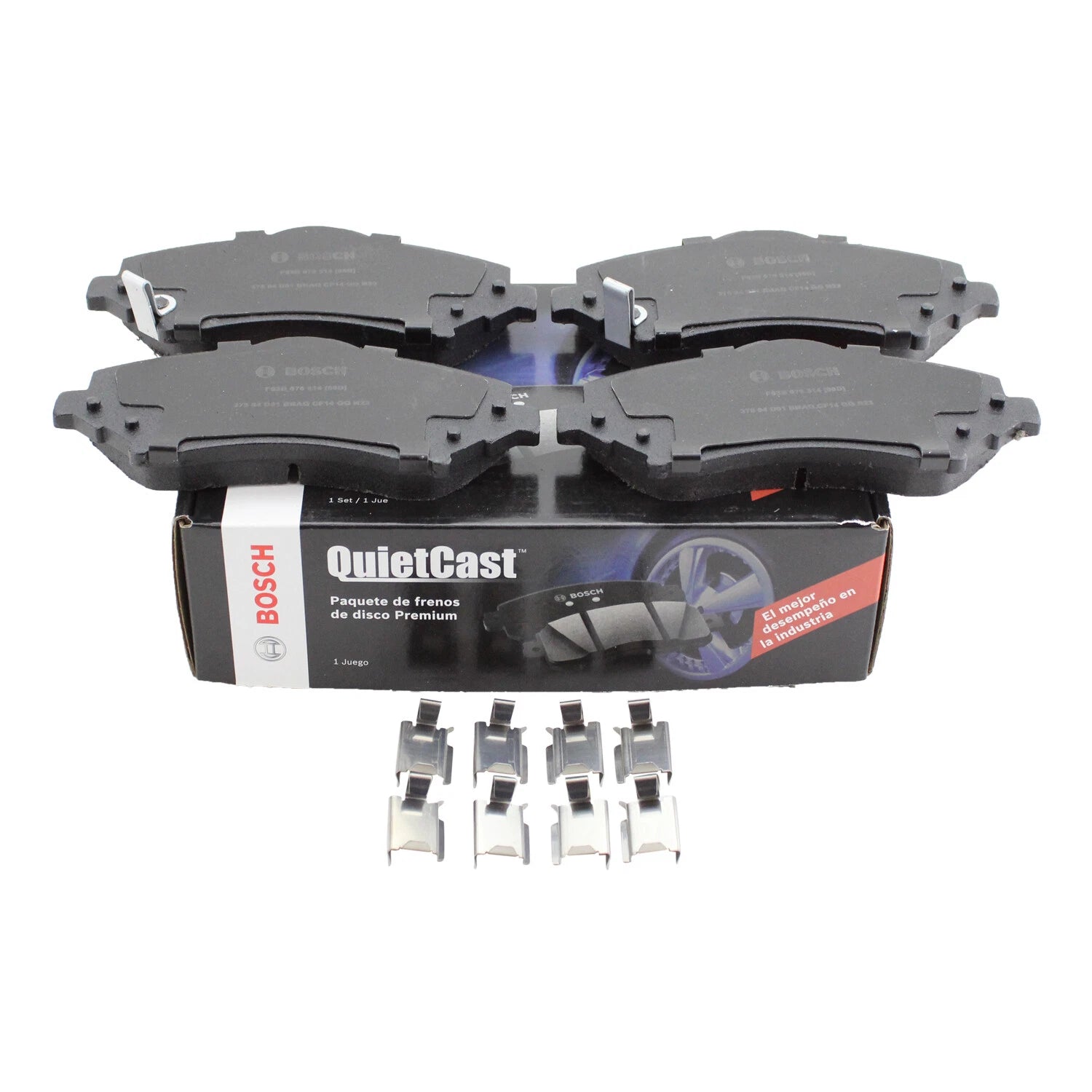 Set of 4 Bosch QuietCast Front Ceramic Brake Pads for Dodge Nitro Jeep Liberty Wrangler (2007–2012)