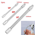 Flexible Socket Extension Wrench 90-Degree Bend 1pcs for Universal Use