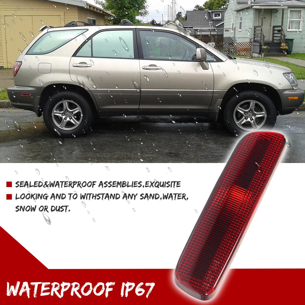 2X Red Lens Rear Bumper Side Marker Lights for Lexus RX300 (1999–2003)