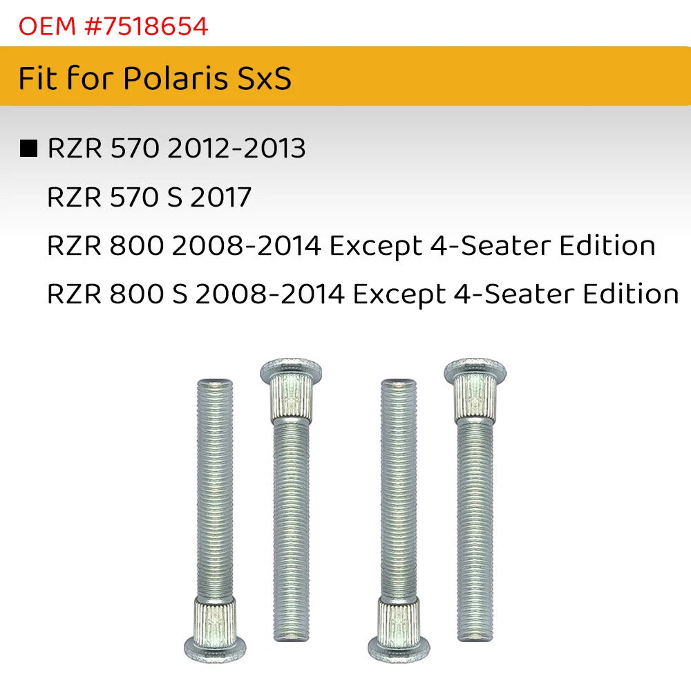 8 Front Wheel Studs Bolts for Polaris Ranger RZR 800 570 (2008–2014)