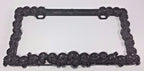 Heavy Duty License Plate Tag Frame Holder for Car Truck SUV (Metal Black)