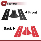 Door Pillar Window Trim for Nissan Qashqai (2023–2024) Black Carbon Fiber