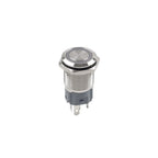 Momentary Push Button Switch 1NC/NO DC12-24V Red Ring LED 16mm