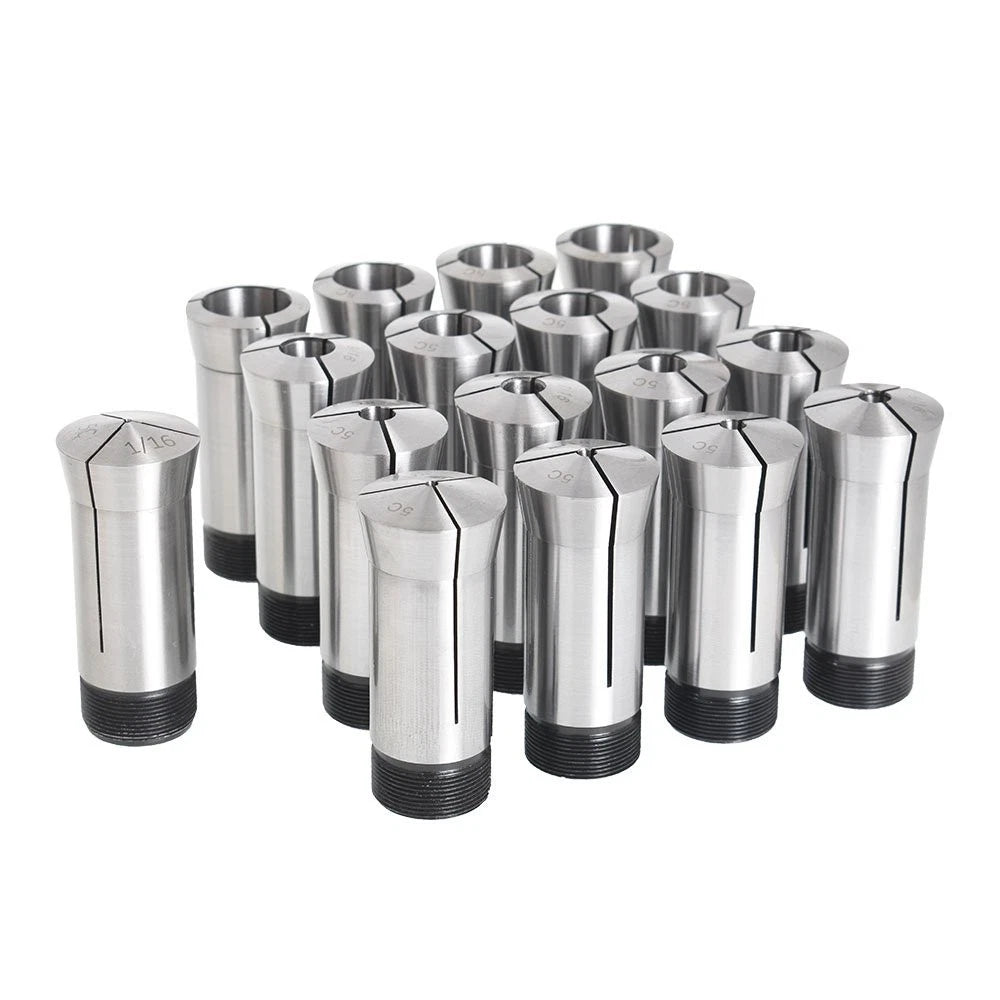 17PC Round Collet Set for 5C Lathe (Precision Tooling)