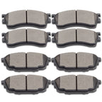 Set of 8 Ceramic Brake Pads for Mazda Protege (2001–2003)