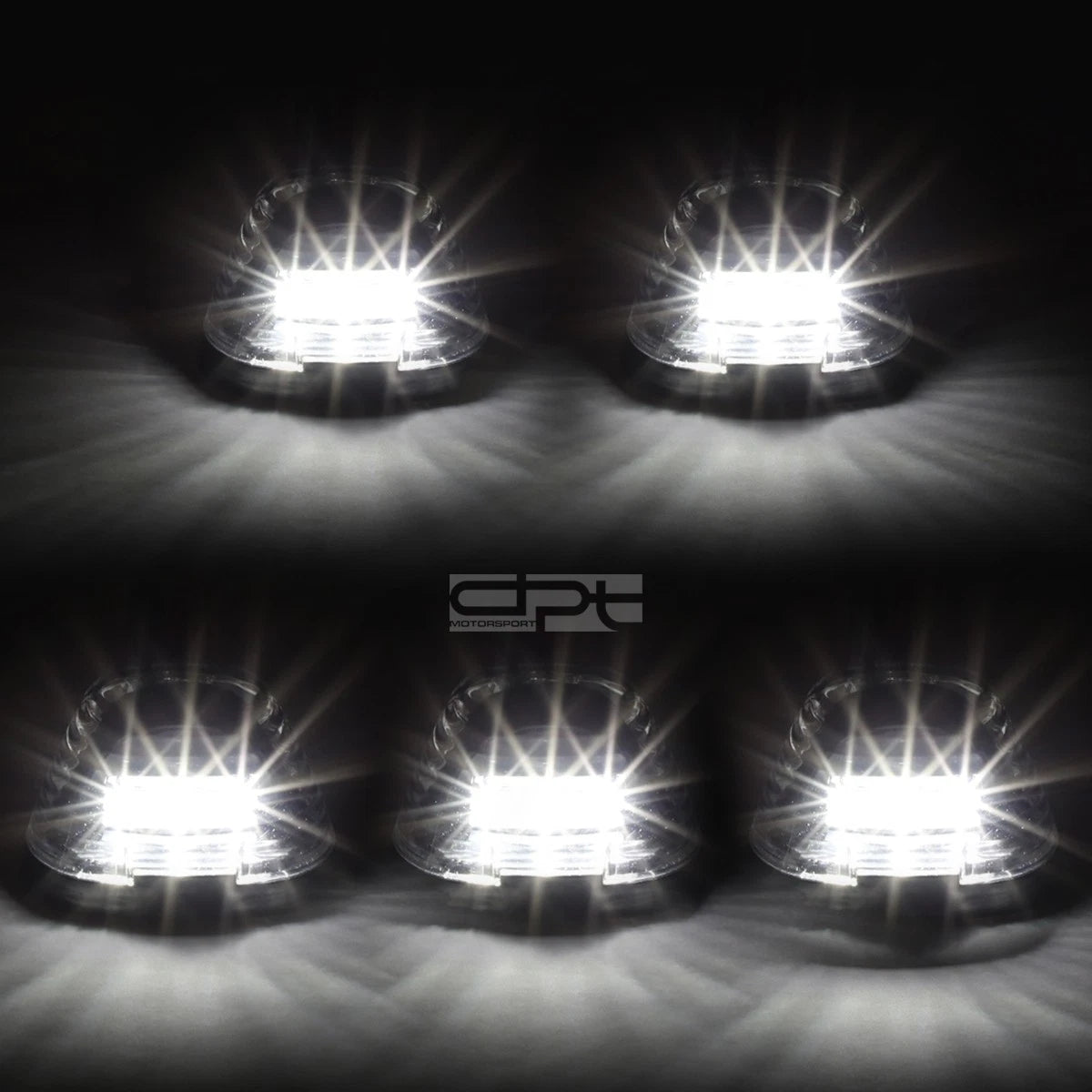 5Pcs LED Cab Roof Running Light Set for Ford Super Duty (1999–2016)