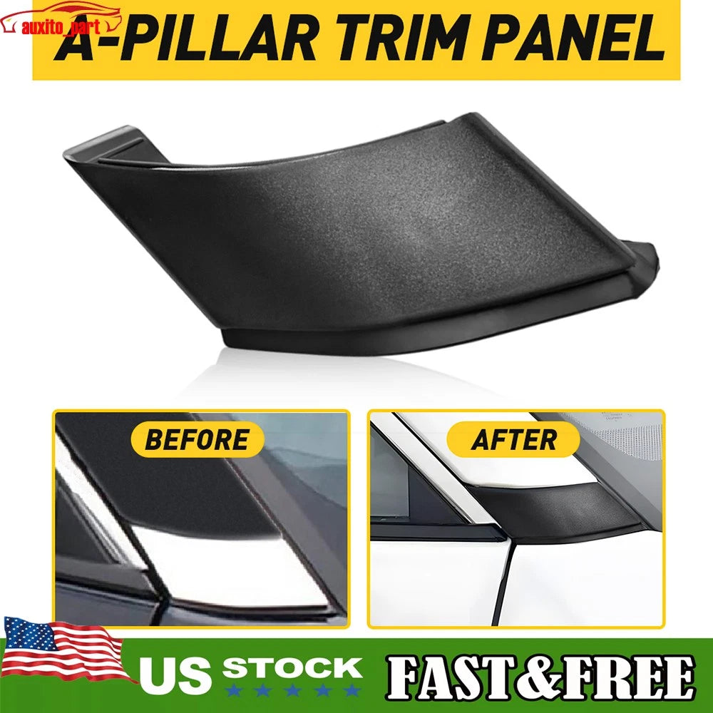 A-pillar Trim Panel Cover for Toyota RAV4 (2019–2023) Black ABS