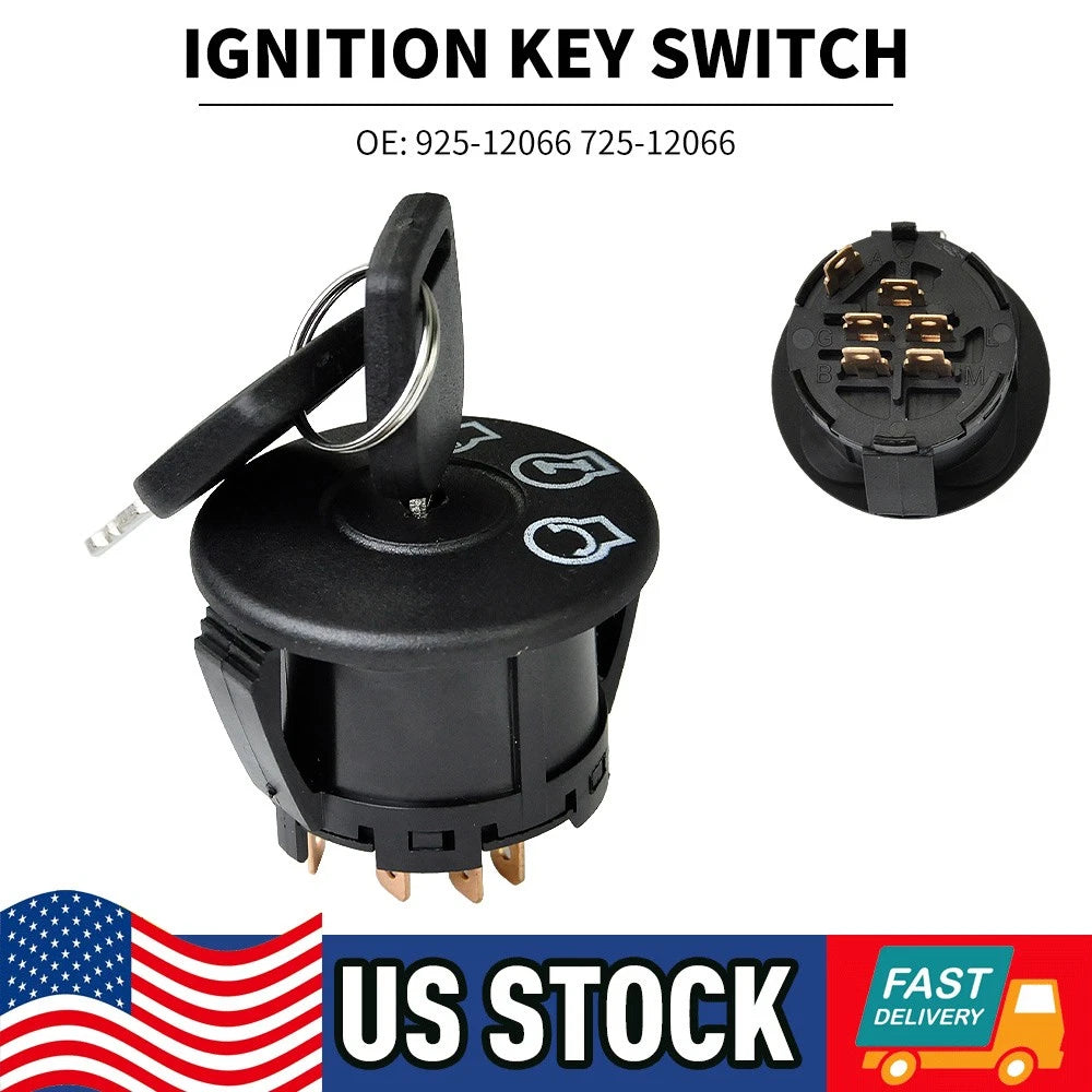Ignition Switch for MTD Cub Cadet (725P12066, 925-12066, 92512066, Rotary 16706)