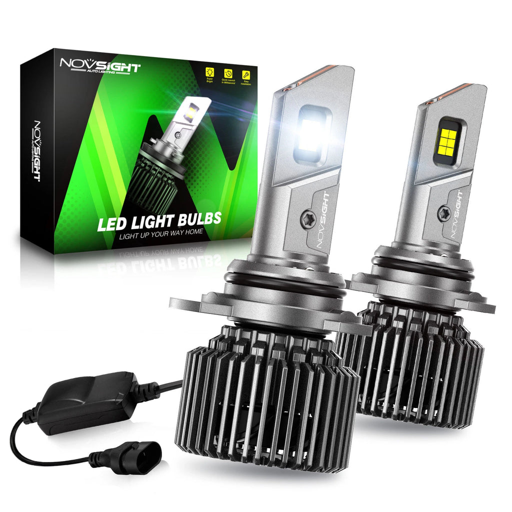 2X NOVSIGHT 9012 HIR2 LED Headlight Kit Bulbs 6500K 100W for HIR2 (2012–2018)