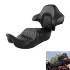 Driver Passenger Seat & Backrest Pad for Harley Touring Street Glide (2014–2023)