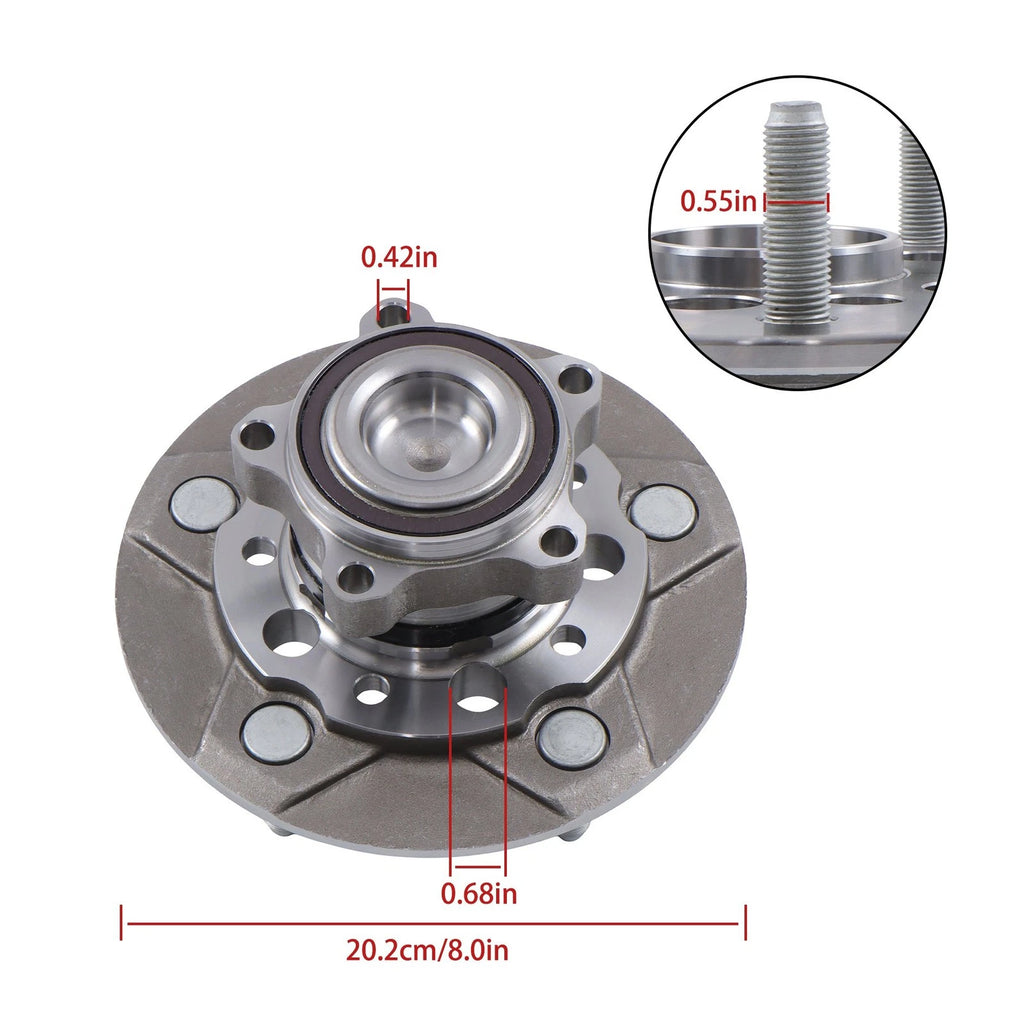 2PC Wheel Hub Bearing for Ford Transit-150 Transit-250 Transit-350 (RWD)