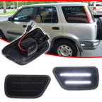 2X Smoke White LED Rear Bumper Side Marker Lamps for Honda CR-V (1997–2001)