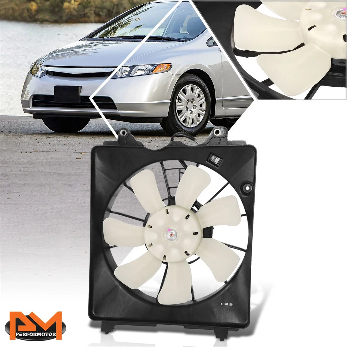 A/C Condenser Cooling Fan Assembly for Honda Civic Hybrid (2006–2011)