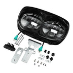 Dual LED Front Headlight for Harley Road Glide (1998–2013)