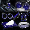Engine Start Button Ring Gear Shift Cover Kit for Blue Bling Diamond (2013–2019)