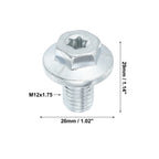 Set of 4 M12x1.75 Engine Oil Drain Plug Screws for Chevrolet Malibu 