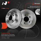 Front Brake Rotors & Pads with Calipers for Jeep Cherokee Wrangler (1997–2006)