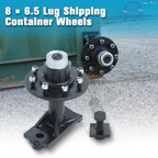 8 Lug Bolt-On Spindle Kit for Shipping Container Wheels (No Handle)