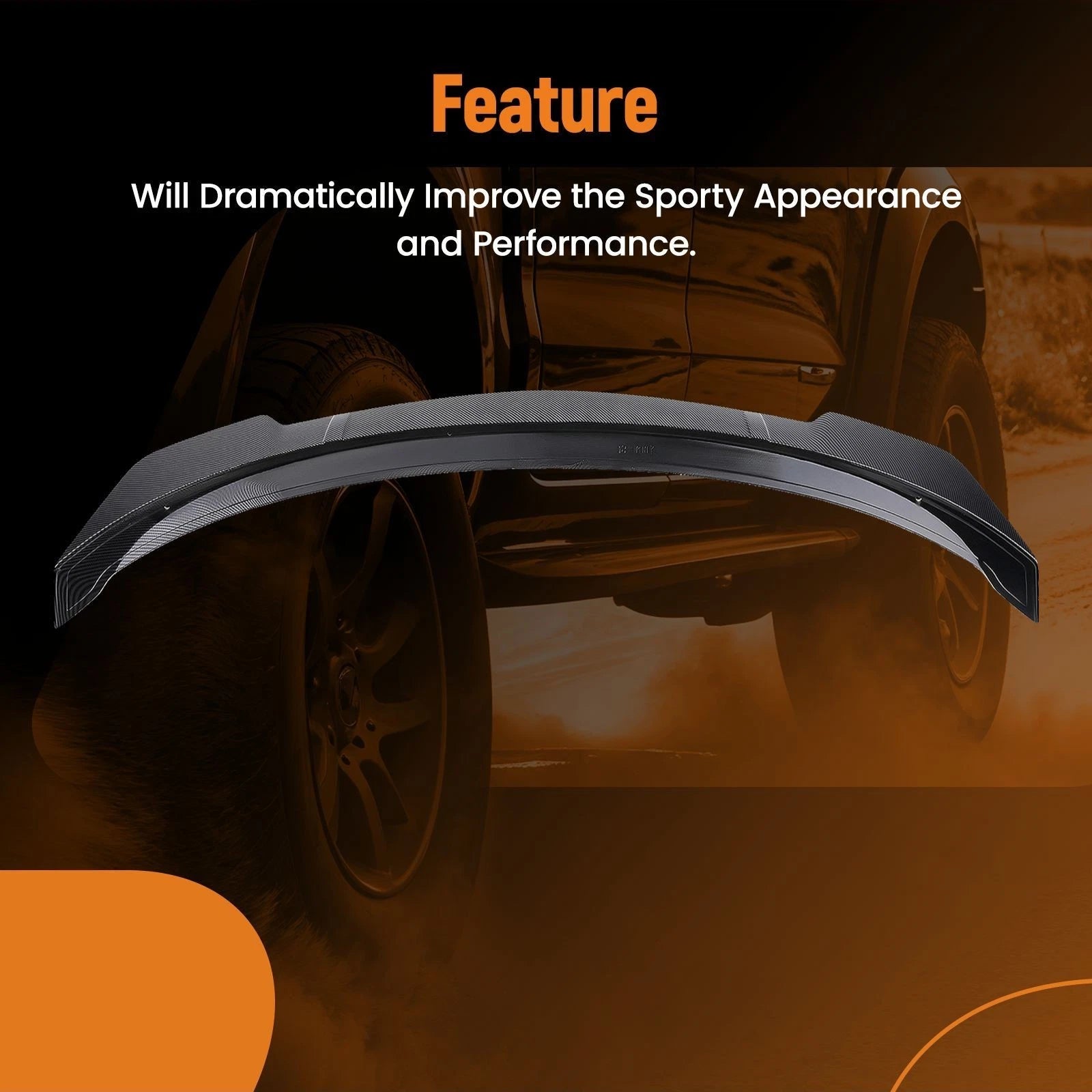 ABS Trunk Lip Spoiler for Toyota Camry (2018–2024) Carbon Fiber Duckbill