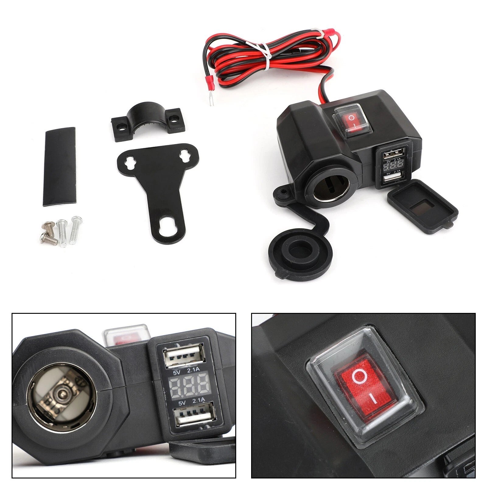 Power Adapter Socket for Motorcycle (Waterproof, UEB)