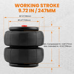Pair Air Suspension Air Spring Bags for Universal (2600lbs)