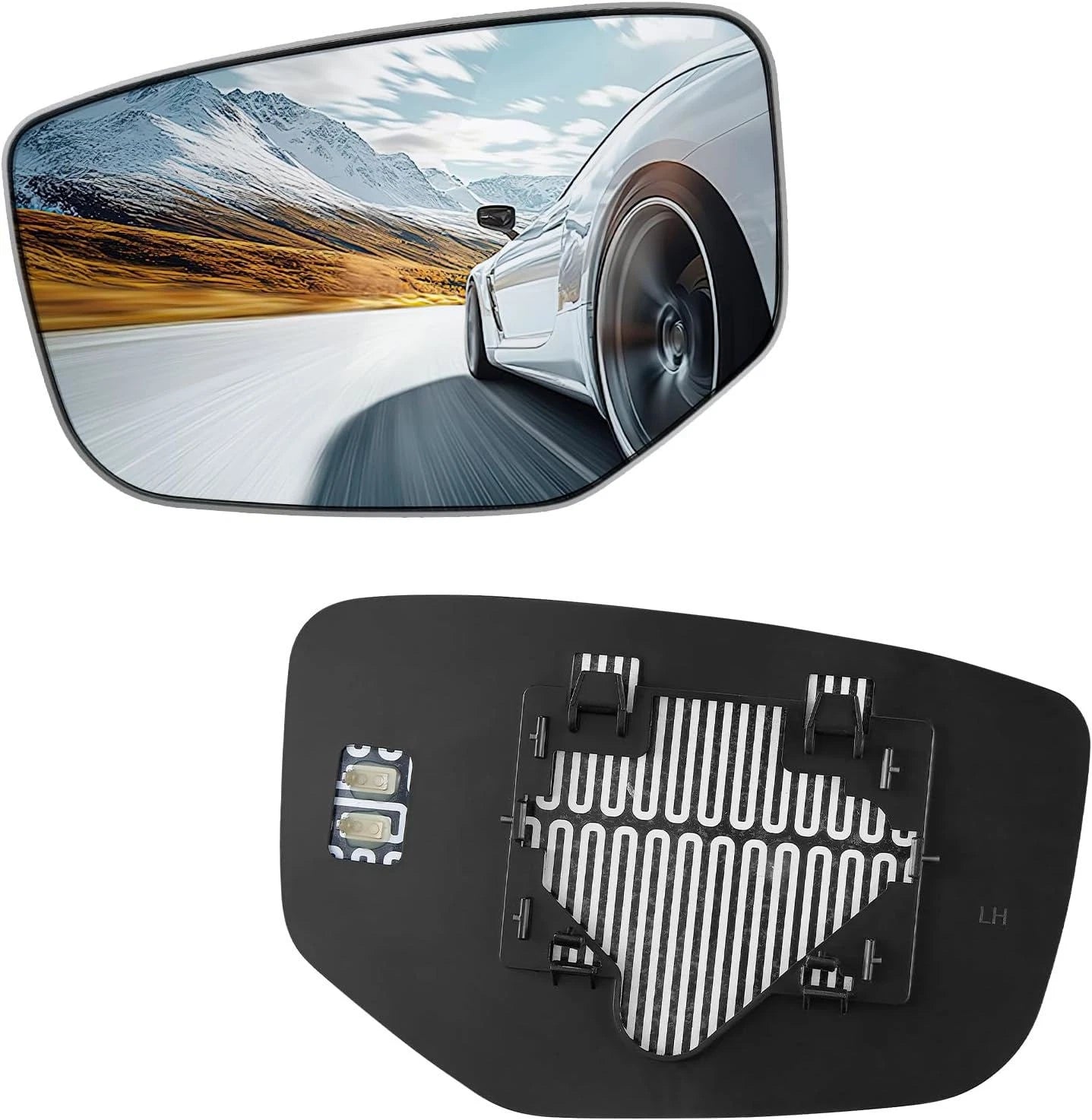Mirror Glass for Honda Accord (2008–2012) Heated Convex Driver Side