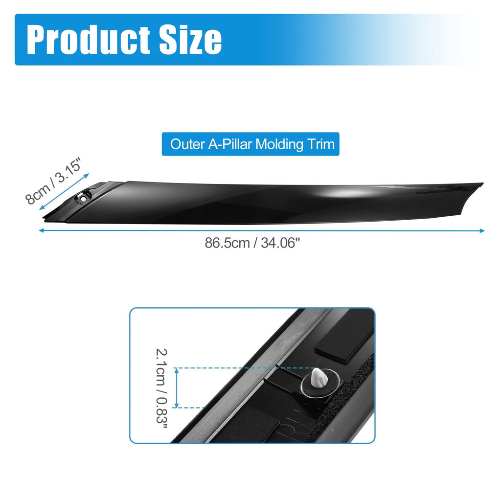 Pair Windshield A Pillar Trim for Hyundai Veloster (2012–2017) 861702V000