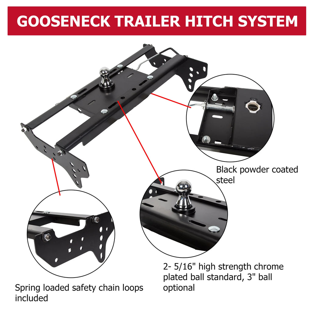 Complete Gooseneck Trailer Hitch System for Ford F250 F350 (1999–2016)